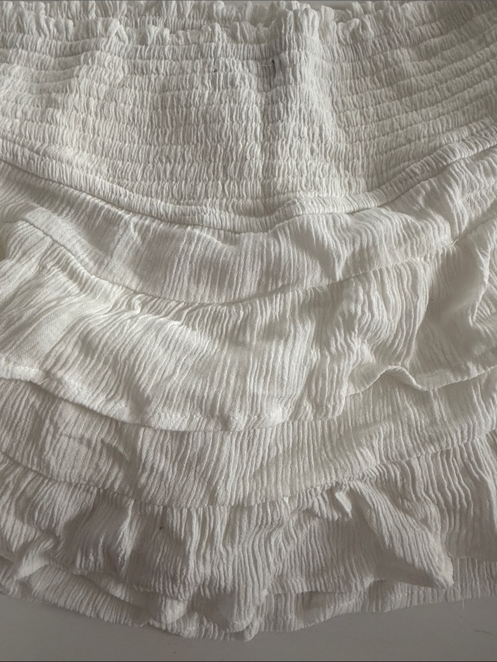 White Ruffled Mini Skort - Picture 4 of 4